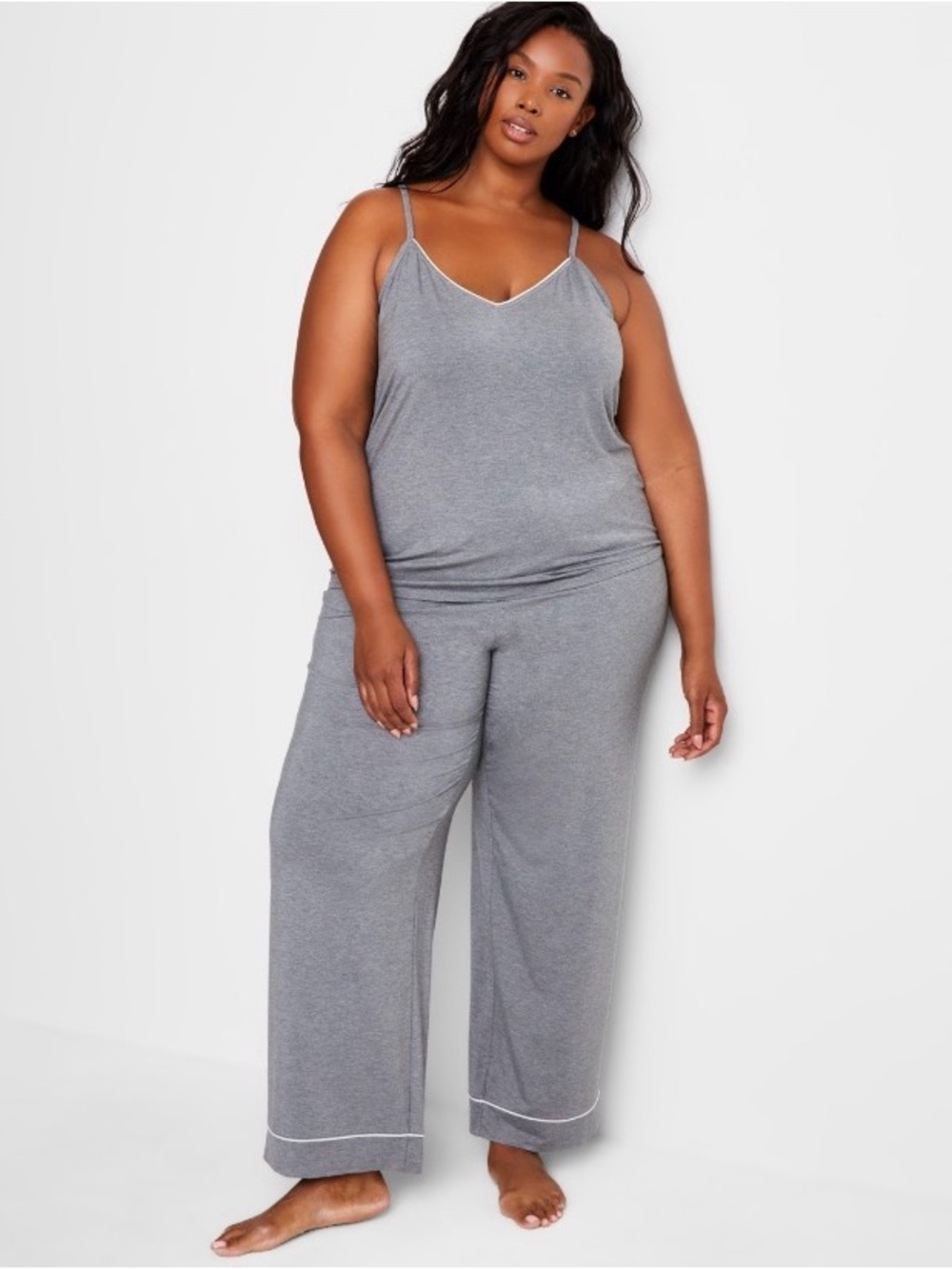 State of Day Gray Racerback Tank Pajama Set, Size XXL - NWT